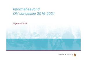 Informatieavond OV concessie januari 2014