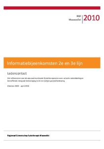 Informatiebijeenkomsten 2e en 3e lijn