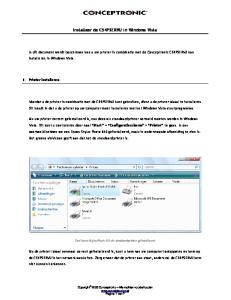 Installeer de C54PSERVU in Windows Vista