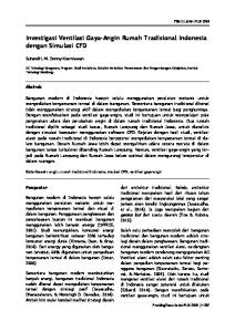 Investigasi Ventilasi Gaya-Angin Rumah Tradisional Indonesia dengan Simulasi CFD
