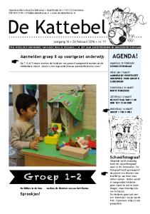 jaargang februari 2016 nr. 11 TWEE-WEKELIJKSE NIEUWSBRIEF VAN BASISSCHOOL DE BELHAMEL I.S.M. MET HAAR OUDERVERENIGING EN MEDEZEGGENSCHAPSRAAD