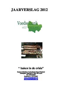 JAARVERSLAG 2012 baken in de crisis