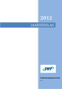 JAARVERSLAG STICHTING WELZIJN PUTTEN. mei 2013