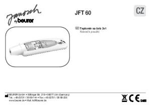 JFT 60. z Teploměr na čelo 3v1. Návod k použití