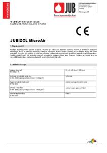 JUBIZOL MicroAir TECHNICKÝ LIST CZE FASÁDNÍ TEPELNĚIZOLAČNÍ SYSTÉM. 1. Popis, použití. 2. Technické údaje