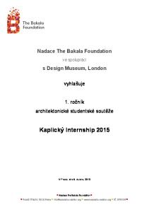 Kaplický Internship 2015