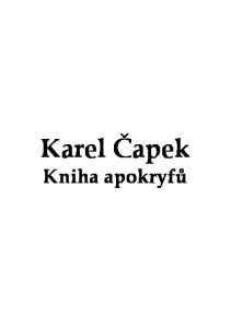 Karel Čapek Kniha apokryfů
