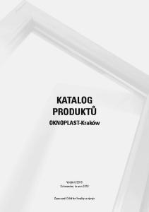 KATALOG PRODUKTŮ OKNOPLAST-Kraków
