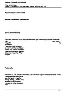 Keputusan Mahkamah Agung yang menolak kasasi ujian nasional yang diajukan pemerintah