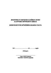 KESZTHELYI FESTETICS GYÖRGY ZENEI ALAPFOKÚ MŰVÉSZETI ISKOLA