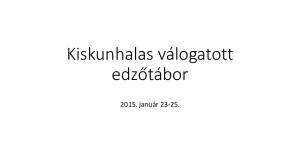 Kiskunhalas válogatott edzőtábor január