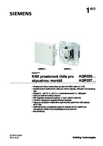 KNX prostorová čidla pro zápustnou montáž