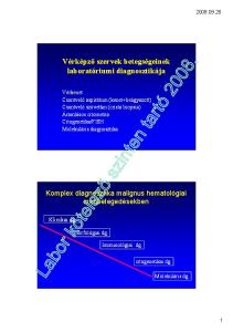 Komplex diagnosztika malignus hematológiai megbetegedésekben