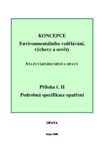 KONCEPCE Environmentálního vzdělávání, výchovy a osvěty