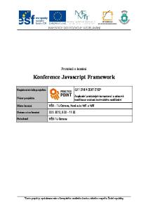 Konference Javascript Framework