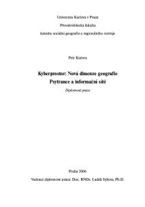 Kyberprostor: Nová dimenze geografie Psytrance a informační sítě