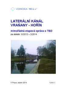 LATERÁLNÍ KÁNÁL VRAŇANY - HOŘÍN