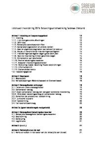 Leidraad Invordering 2016 Belastingsamenwerking Sabewa Zeeland