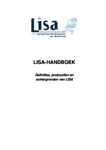 LISA-HANDBOEK. Definities, protocollen en achtergronden van LISA