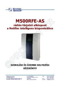 M500RFE-AS rádiós tűzjelző alközpont a Notifier intelligens központokhoz