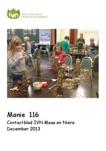 Manie 116 Contactblad IVN Maas en Niers December 2013