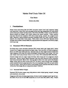 Market Brief Crude Palm Oil