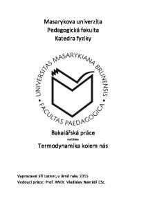 Masarykova univerzita Pedagogická fakulta Katedra fyziky