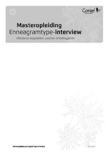 Masteropleiding Enneagramtype-interview