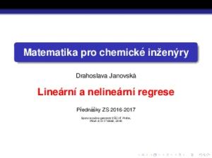 Matematika pro chemické inženýry