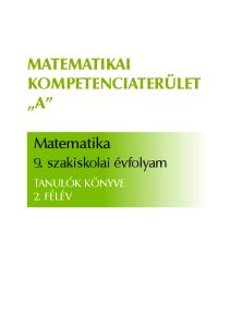 MATEMATIKAI KOMPETENCIATERÜLET A