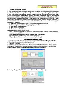 Matlab Fuzzy Logic Toolbox