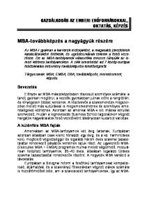 MBA-továbbképzés a nagyágyúk részére