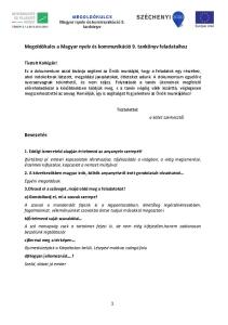 Megoldókulcs a Magyar nyelv és kommunikáció 9. tankönyv feladataihoz
