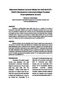 Mekanisme Resistensi Isoniazid &Mutasi Gen KatG Ser315Thr (G944C) Mycobacterium tuberculosis Sebagai Penyebab TerseringResistensi Isoniazid