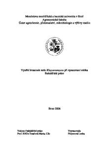 Mendelova zemědělská a lesnická univerzita v Brně Agronomická fakulta Ústav agrochemie, půdoznalství, mikrobiologie a výživy rostlin