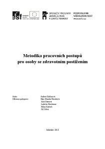 Metodika pracovních postupů pro osoby se zdravotním postižením