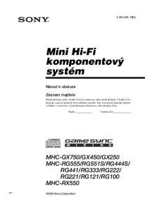 Mini Hi-Fi komponentový systém