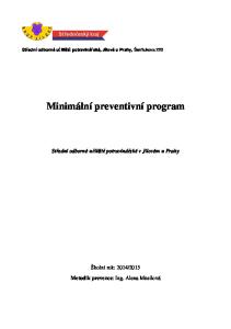 Minimální preventivní program