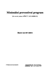 Minimální preventivní program