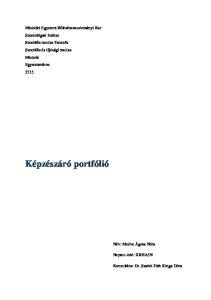 Miskolci Egyetem Bölcsészettudományi Kar Szociológiai Intézet Szociális munka Tanszék Szociális és ifjúsági munka Miskolc Egyetemváros 3515