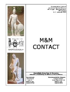 M&M CONTACT. Koninklijke Kring Mars & Mercurius Industriële en Handelskring van Officieren en Reserveofficieren