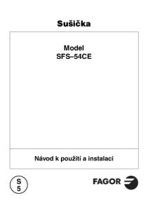 Model SFS 54CE Návod k použití a instalaci