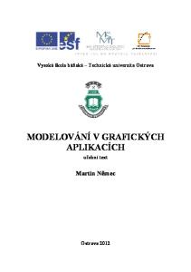 MODELOVÁNÍ V GRAFICKÝCH APLIKACÍCH