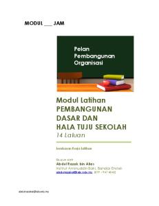 Modul Latihan PEMBANGUNAN DASAR DAN HALA TUJU SEKOLAH 14 Laluan