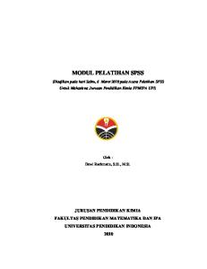 MODUL PELATIHAN SPSS