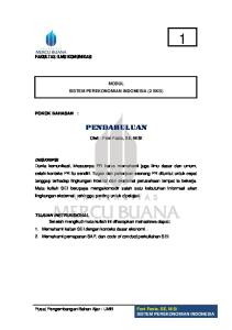 MODUL SISTEM PEREKONOMIAN INDONESIA (2 SKS) PENDAHULUAN. Oleh : Feni Fasta, SE, M.Si