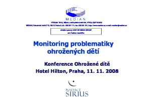 Monitoring problematiky