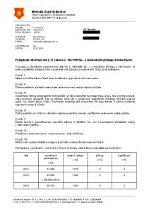 Městský úřad Bojkovice Odbor organizační a občanských záležitostí Sušilova 952, Bojkovice