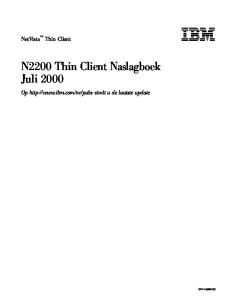 N2200 Thin Client Naslagboek Juli 2000