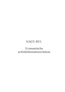 NACE-BEL. Economische activiteitennomenclatuur